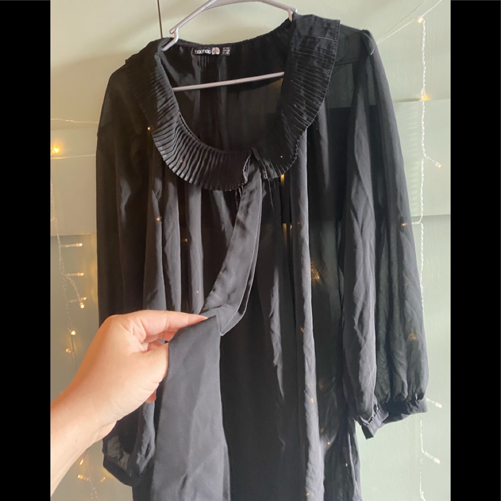 Sheer collared dress